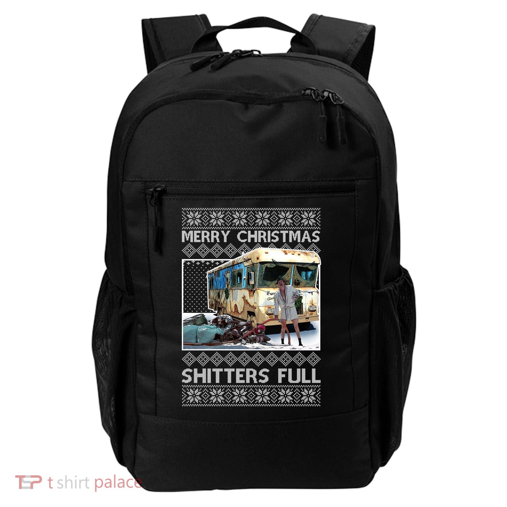Funny Merry Christmas Shitters Full Ugly Christmas Sweater Backpack