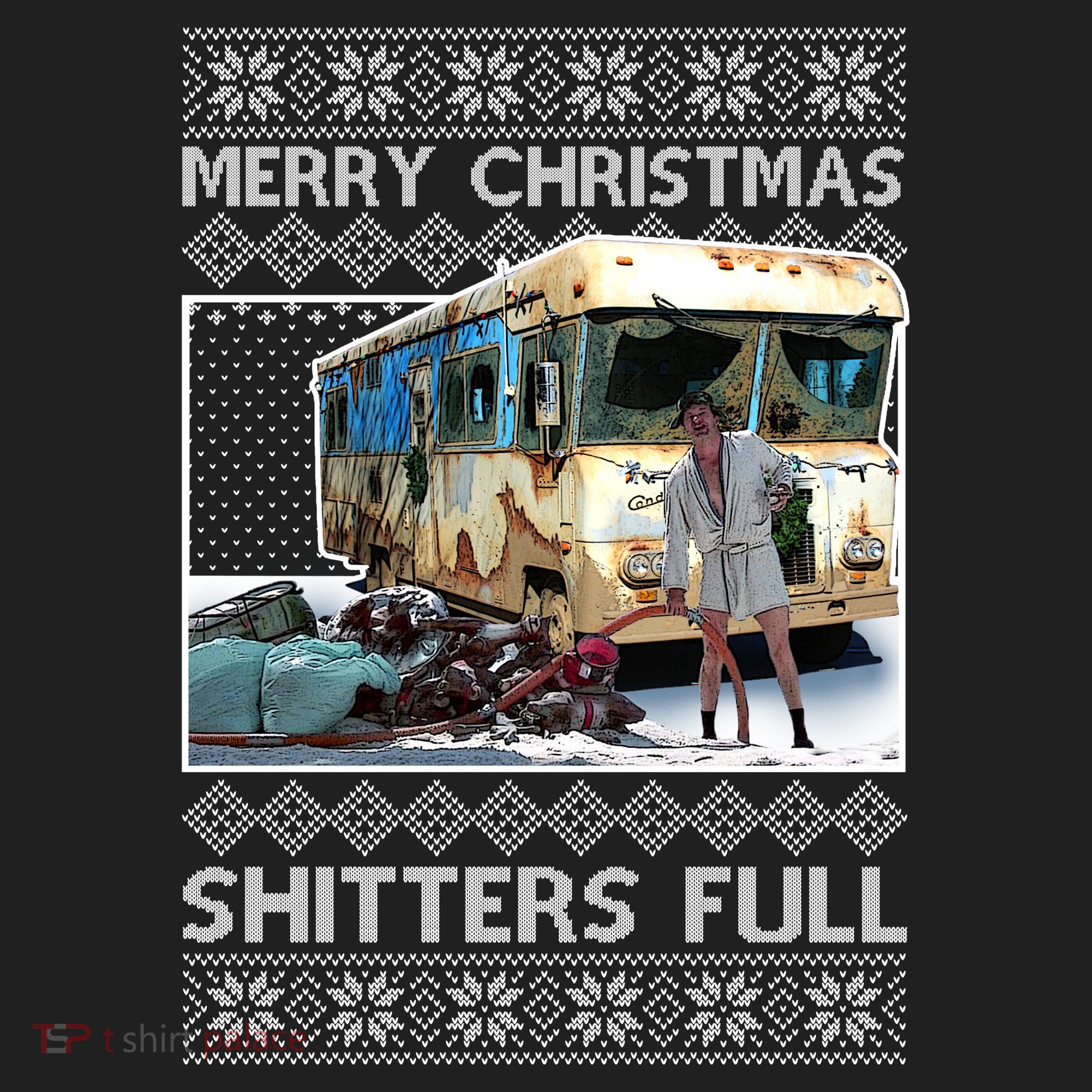 Funny Merry Christmas Shitters Full Ugly Christmas Sweater Beanie