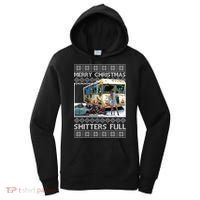 Funny Merry Christmas Shitters Full Ugly Christmas Sweater Women's Hoodie thumb 0