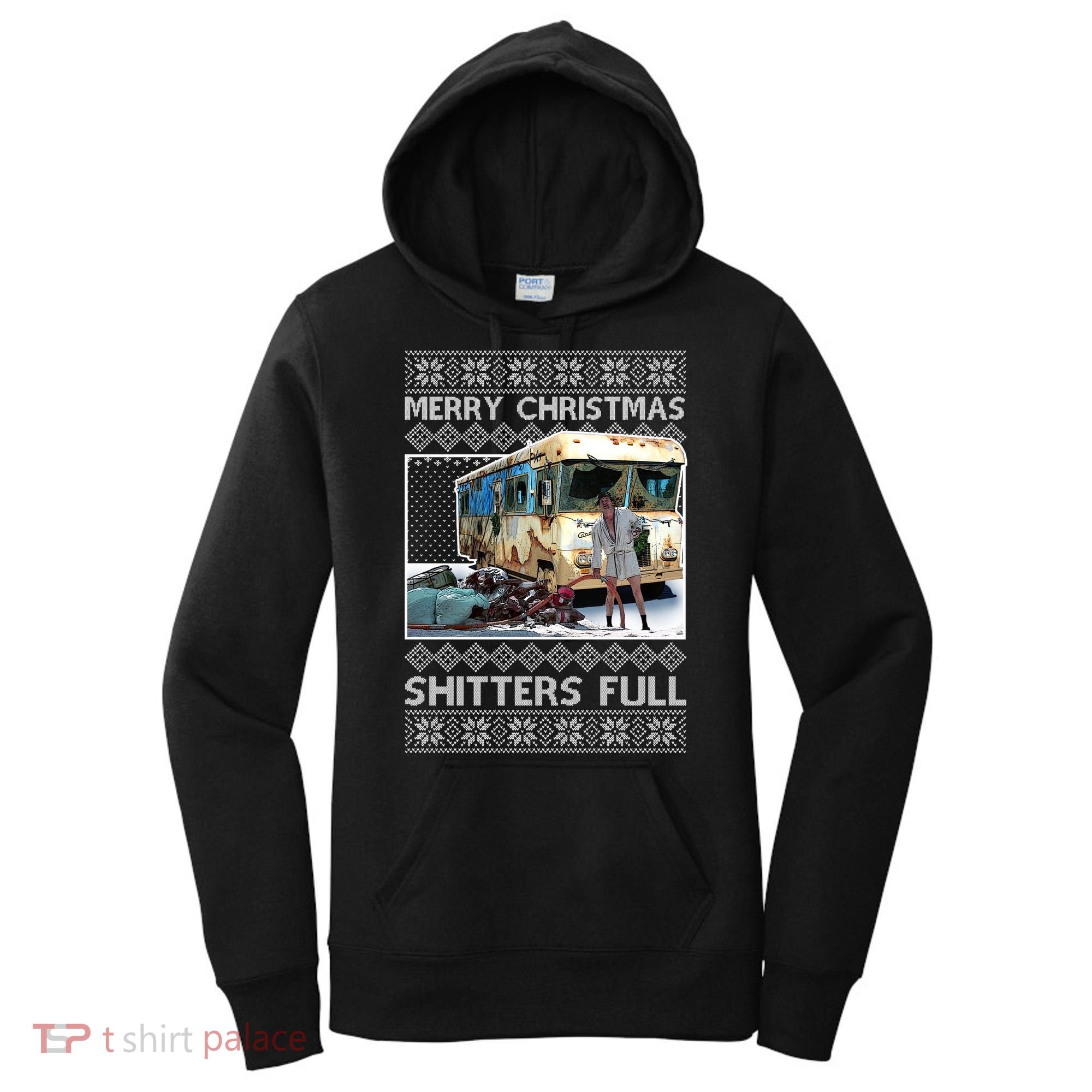 Funny Merry Christmas Shitters Full Ugly Christmas Sweater Women's Hoodie
