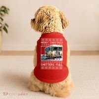 Funny Merry Christmas Shitters Full Ugly Christmas Sweater Doggie Tank thumb 2