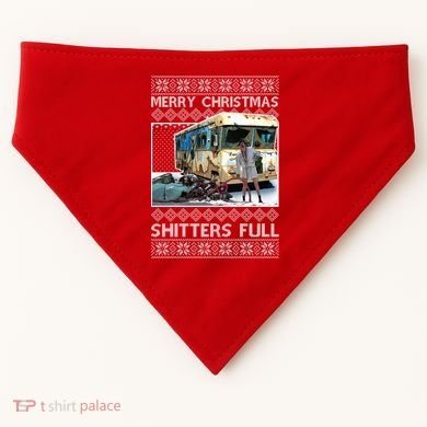 Funny Merry Christmas Shitters Full Ugly Christmas Sweater USA-Made Doggie Bandana