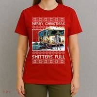 Funny Merry Christmas Shitters Full Ugly Christmas Sweater T-Shirt thumb 4