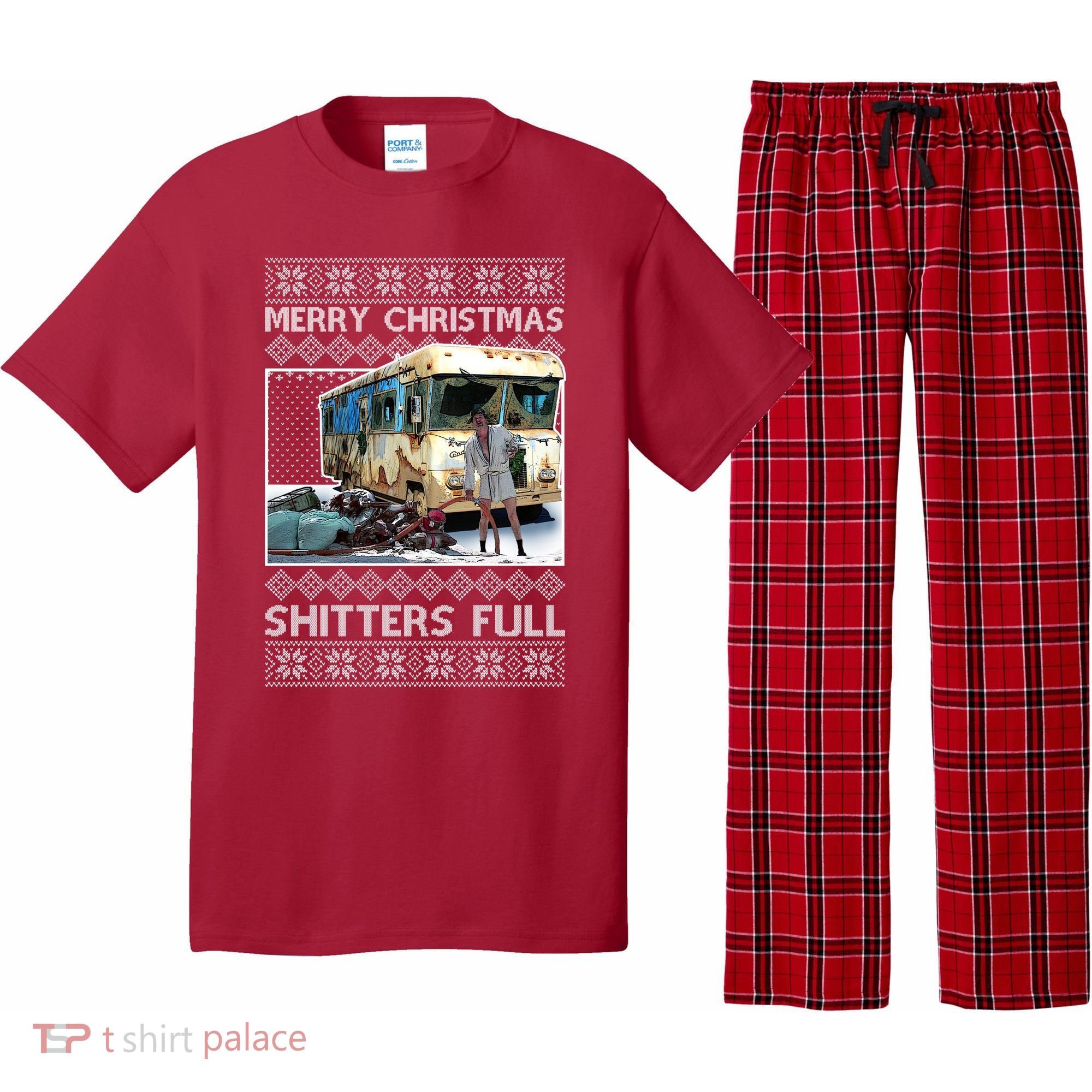 Funny Merry Christmas Shitters Full Ugly Christmas Sweater Pajama Set