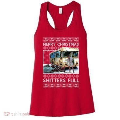 Funny Merry Christmas Shitters Full Ugly Christmas Sweater Women's Tank Top