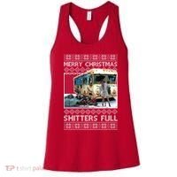 Funny Merry Christmas Shitters Full Ugly Christmas Sweater Women's Tank Top thumb 0