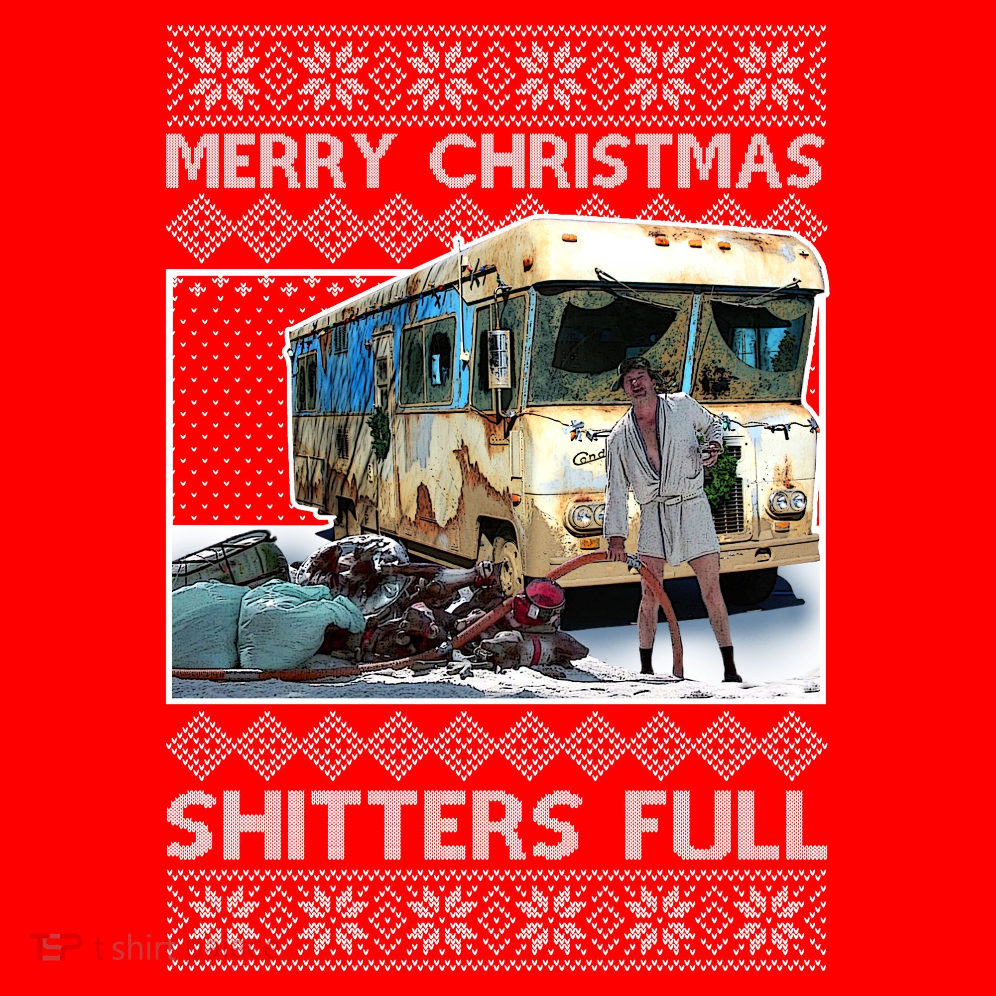 Funny Merry Christmas Shitters Full Ugly Christmas Sweater Women's Tank Top