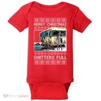 Funny Merry Christmas Shitters Full Ugly Christmas Sweater Baby Bodysuit thumb 0