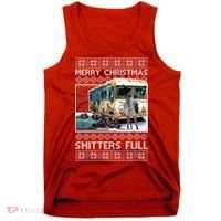 Funny Merry Christmas Shitters Full Ugly Christmas Sweater Tank Top thumb 0