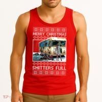 Funny Merry Christmas Shitters Full Ugly Christmas Sweater Tank Top thumb 3