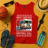 Funny Merry Christmas Shitters Full Ugly Christmas Sweater Tank Top thumb 4