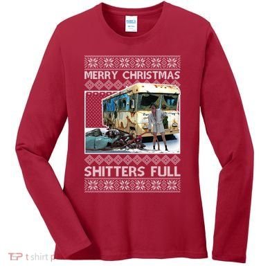 Funny Merry Christmas Shitters Full Ugly Christmas Sweater Women's Long Sleeve Shirt