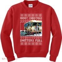 Funny Merry Christmas Shitters Full Ugly Christmas Sweater Kids Sweatshirt thumb 0