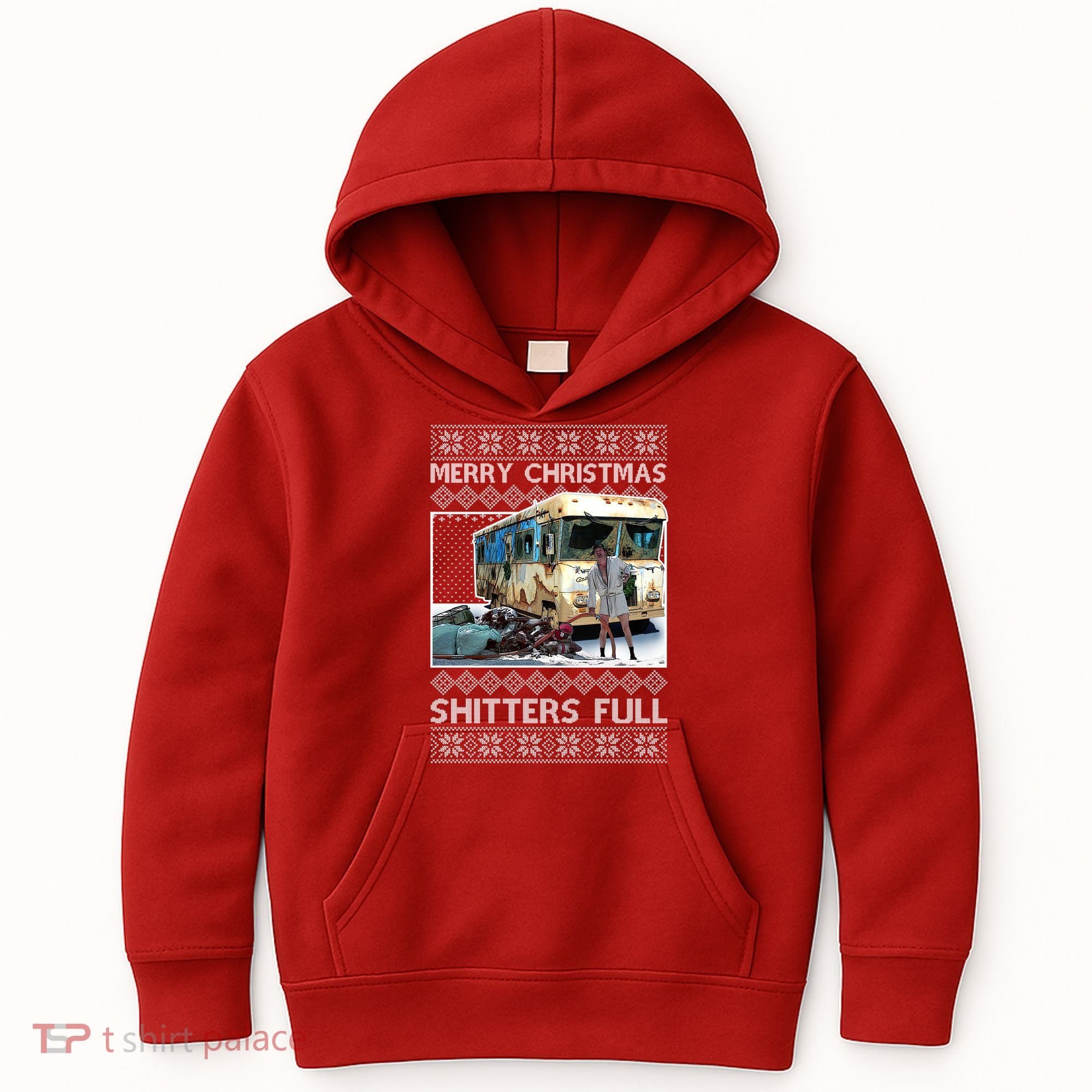 Funny Merry Christmas Shitters Full Ugly Christmas Sweater Kids Hoodie