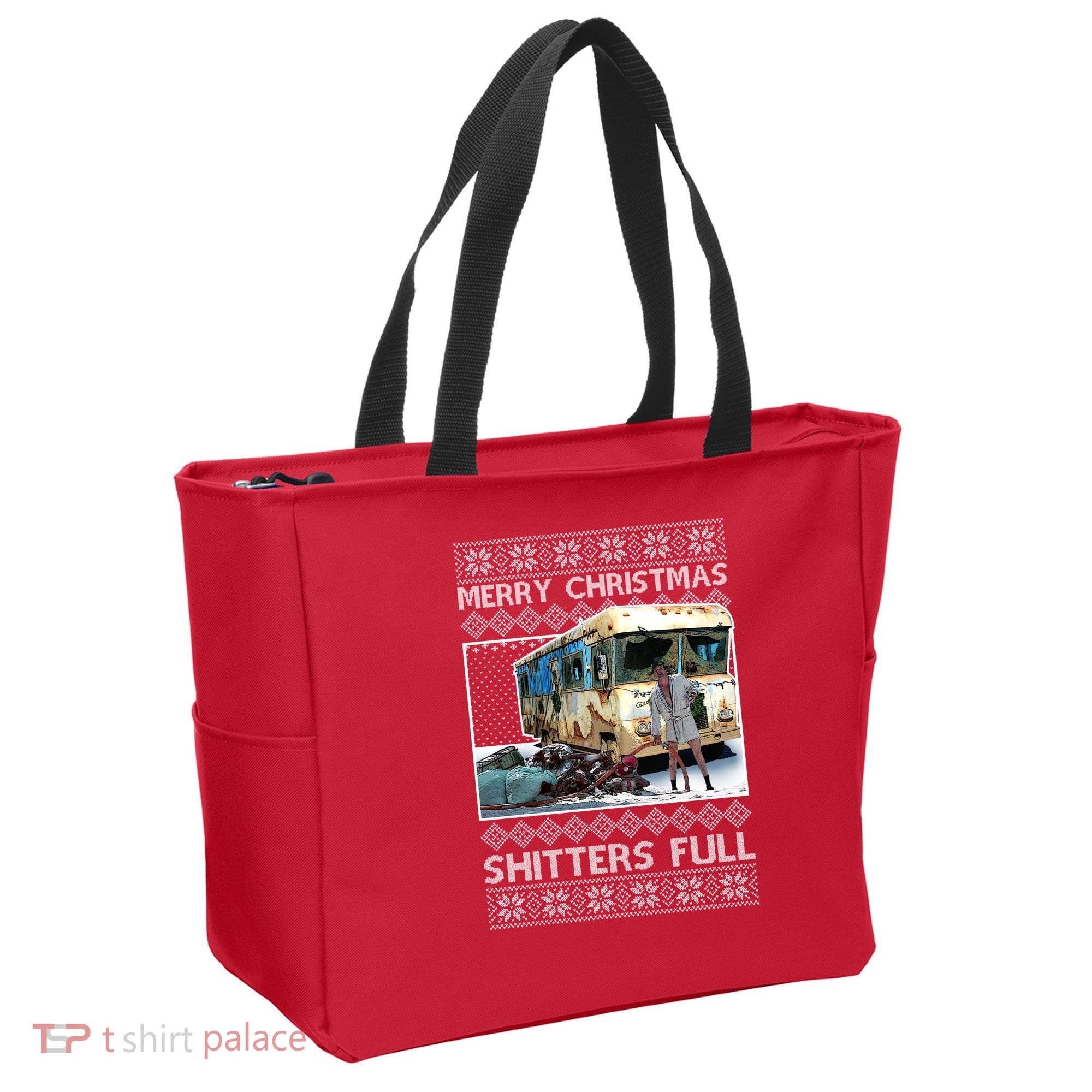 Funny Merry Christmas Shitters Full Ugly Christmas Sweater Tote Bag