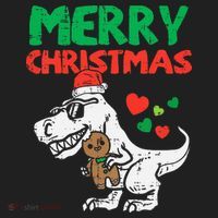 Merry Christmas Trex Dino Pajamas Women's Sweatshirt thumb 2