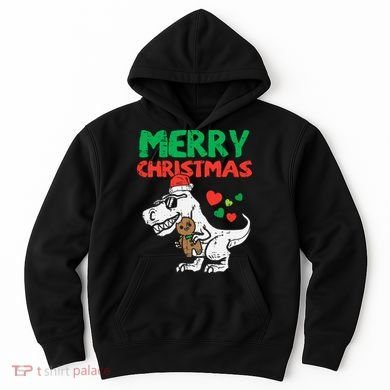 Merry Christmas Trex Dino Pajamas Hoodie