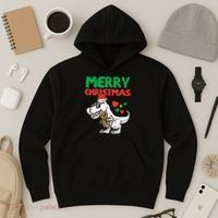 Merry Christmas Trex Dino Pajamas Hoodie thumb 3
