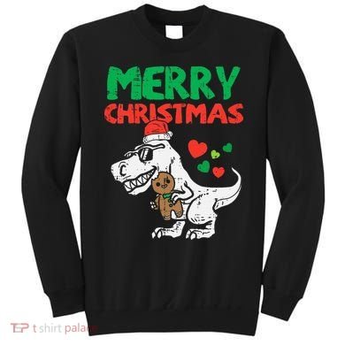 Merry Christmas Trex Dino Pajamas Sweatshirt
