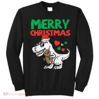 Merry Christmas Trex Dino Pajamas Sweatshirt thumb 0