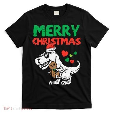 Merry Christmas Trex Dino Pajamas T-Shirt