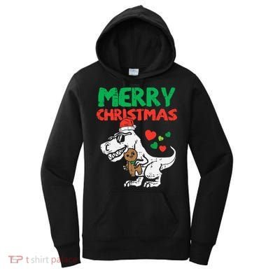 Merry Christmas Trex Dino Pajamas Women's Hoodie