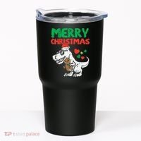 Merry Christmas Trex Dino Pajamas Tumbler thumb 0