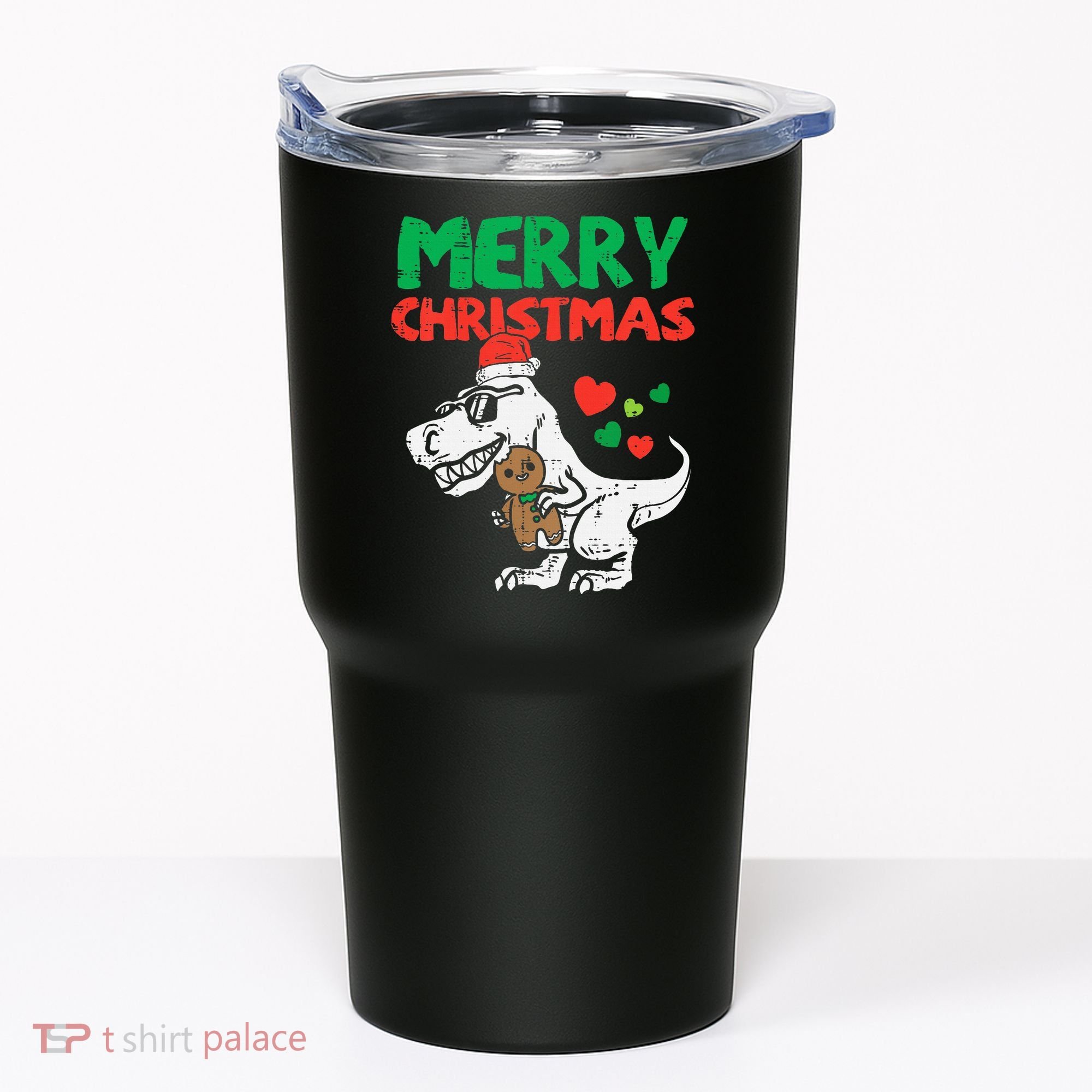 Merry Christmas Trex Dino Pajamas Tumbler