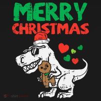 Merry Christmas Trex Dino Pajamas Women's Tank Top thumb 5