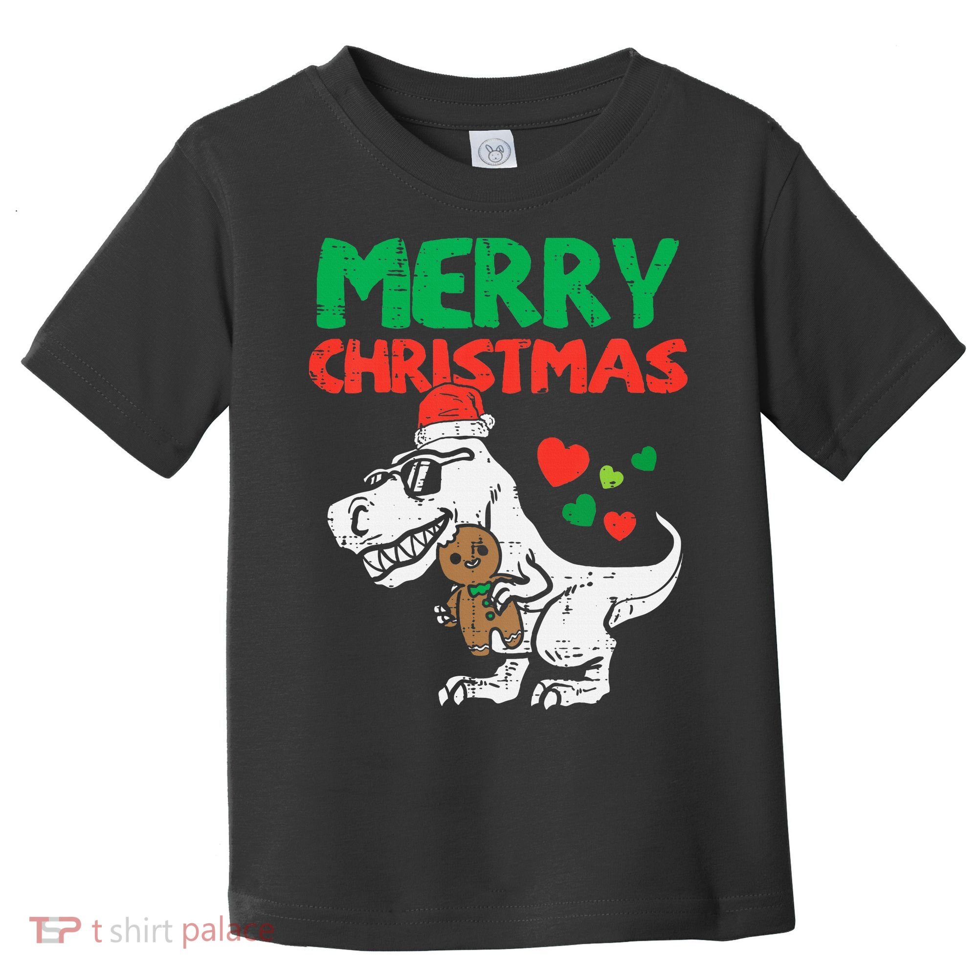 Merry Christmas Trex Dino Pajamas Toddler T-Shirt