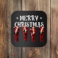 Merry Christmas Trump Pajamas Holiday Coaster thumb 0