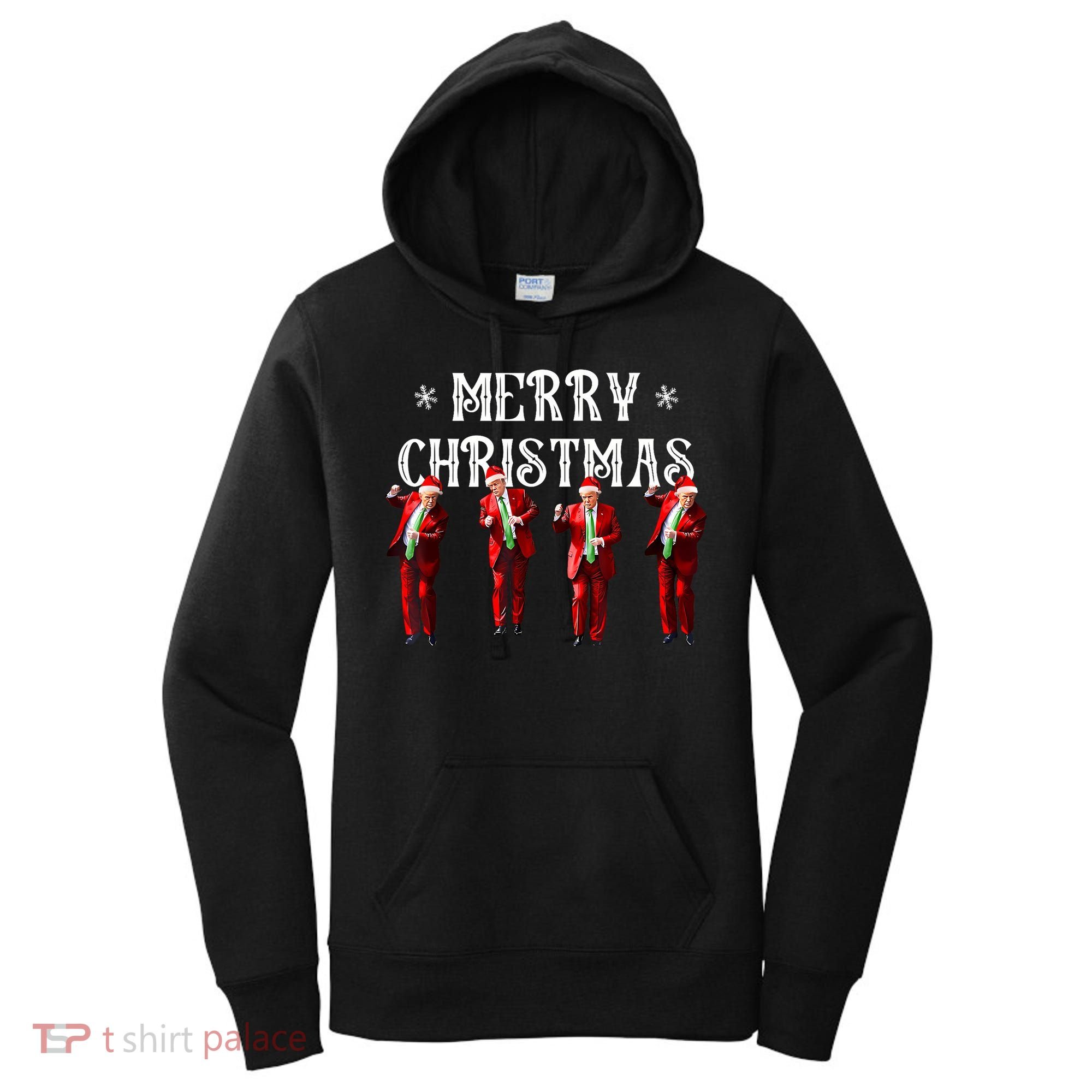 Merry Christmas Trump Pajamas Holiday Women's Hoodie