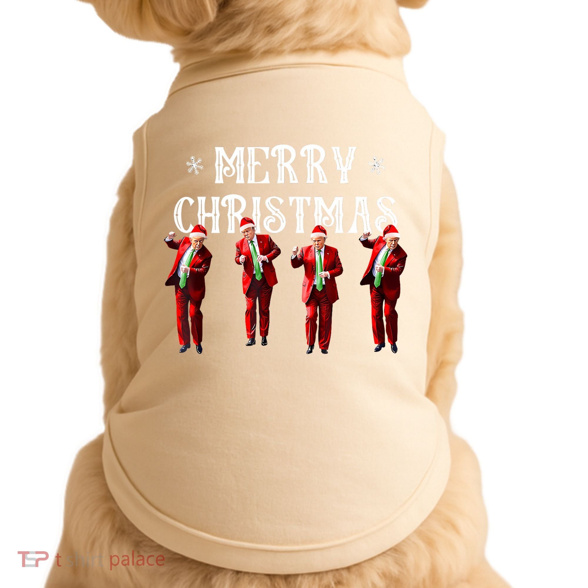 Merry Christmas Trump Pajamas Holiday Doggie Tank