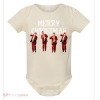 Merry Christmas Trump Pajamas Holiday Baby Bodysuit thumb 0
