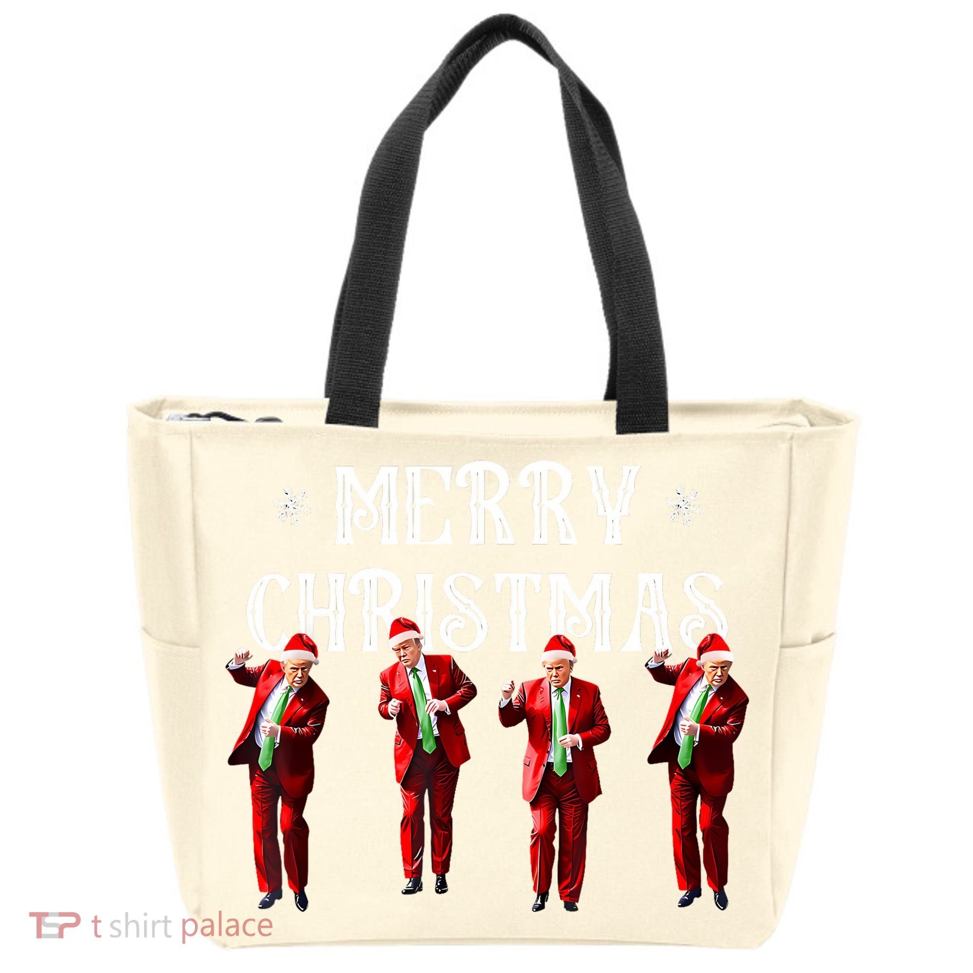 Merry Christmas Trump Pajamas Holiday Tote Bag