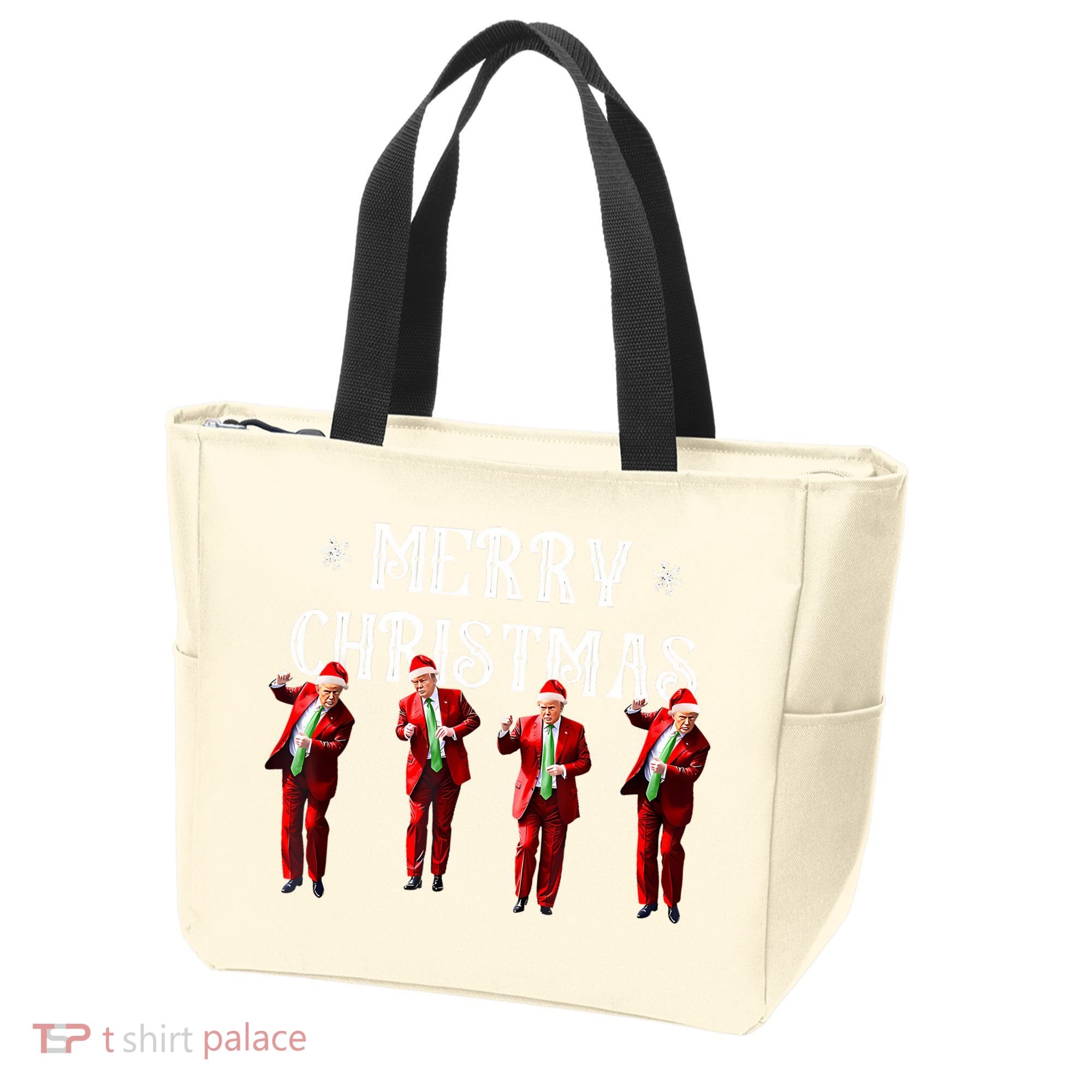Merry Christmas Trump Pajamas Holiday Tote Bag