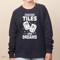 Mahjong Chasing Tiles And Dreams For Asian Player Mahjong Women's Sweatshirt thumb 0