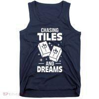 Mahjong Chasing Tiles And Dreams For Asian Player Mahjong Tank Top thumb 0
