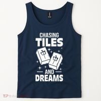 Mahjong Chasing Tiles And Dreams For Asian Player Mahjong Tank Top thumb 2