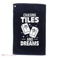 Mahjong Chasing Tiles And Dreams For Asian Player Mahjong Golf Towel thumb 0