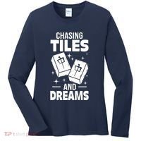 Mahjong Chasing Tiles And Dreams For Asian Player Mahjong Women's Long Sleeve Shirt thumb 0