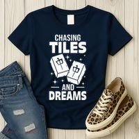 Mahjong Chasing Tiles And Dreams For Asian Player Mahjong Women's T-Shirt thumb 3