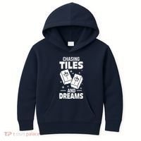 Mahjong Chasing Tiles And Dreams For Asian Player Mahjong Kids Hoodie thumb 0