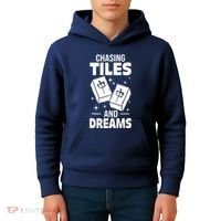 Mahjong Chasing Tiles And Dreams For Asian Player Mahjong Kids Hoodie thumb 4