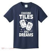 Mahjong Chasing Tiles And Dreams For Asian Player Mahjong Kids T-Shirt thumb 0