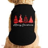 Merry Chirstmas Tree Doggie Tank thumb 0