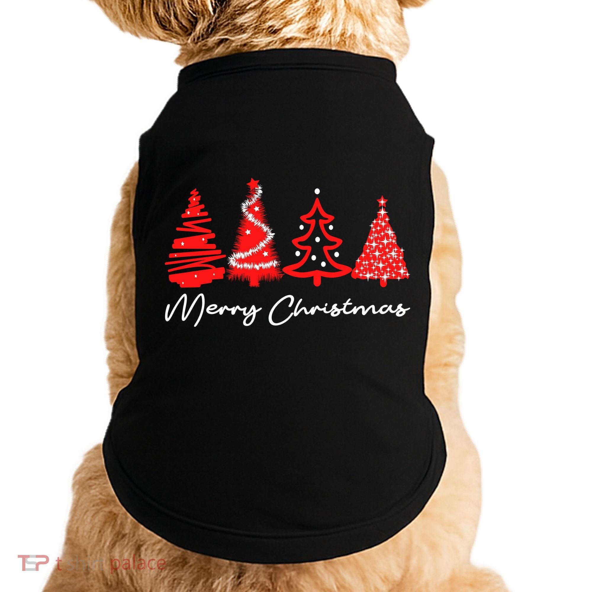 Merry Chirstmas Tree Doggie Tank