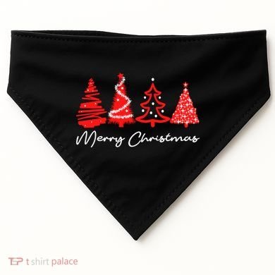 Merry Chirstmas Tree USA-Made Doggie Bandana