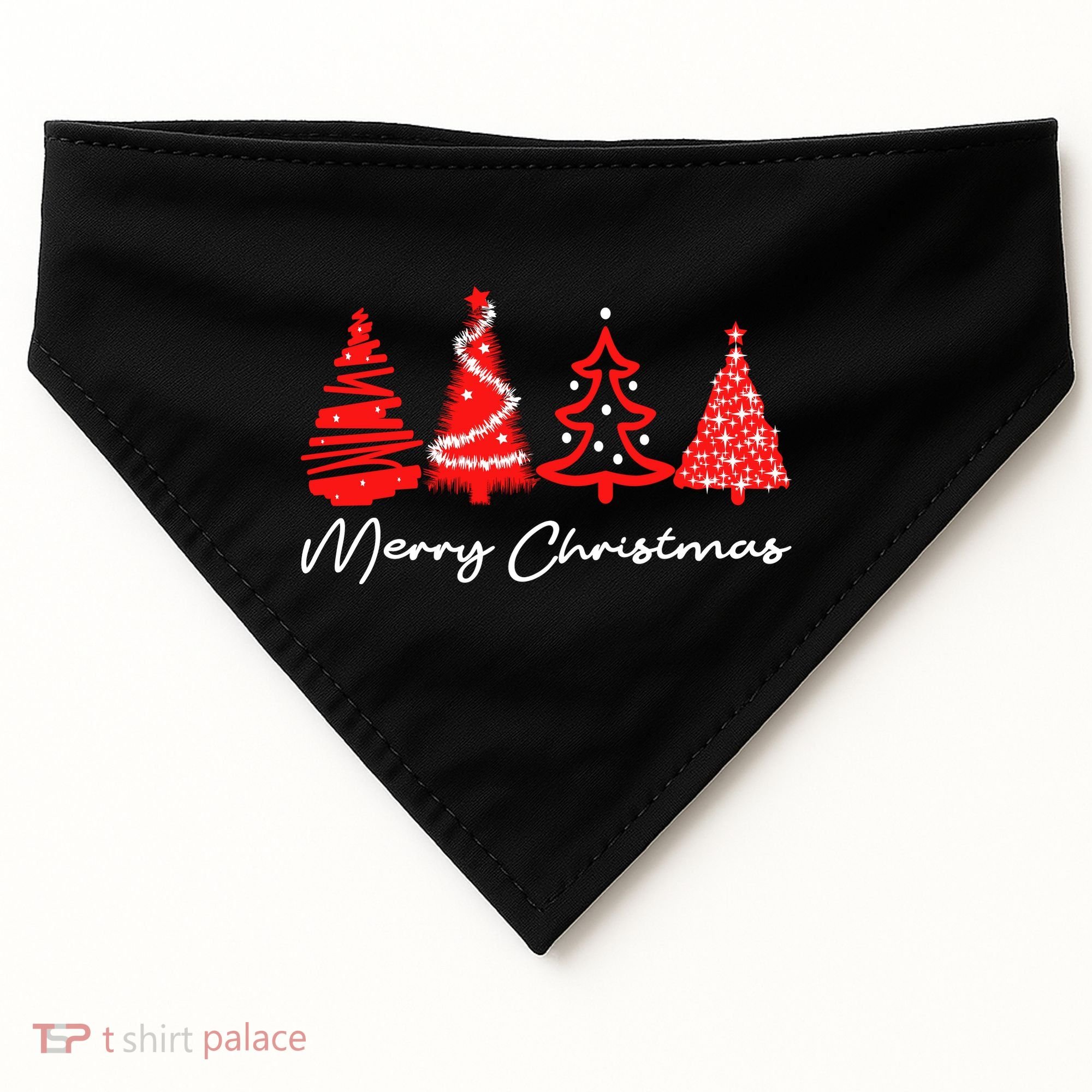 Merry Chirstmas Tree USA-Made Doggie Bandana