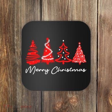 Merry Chirstmas Tree Coaster